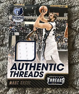 MARC GASOL  2016/17 PANINI AUTHENTIC THREADS GAME USED WORN JERSEY Grizzlies • $5.80