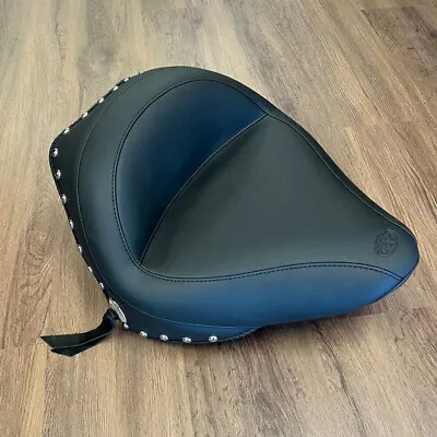Mustang Studded Wide Solo Seat For 2011-2017 Harley Softail FXS/FLS • $365