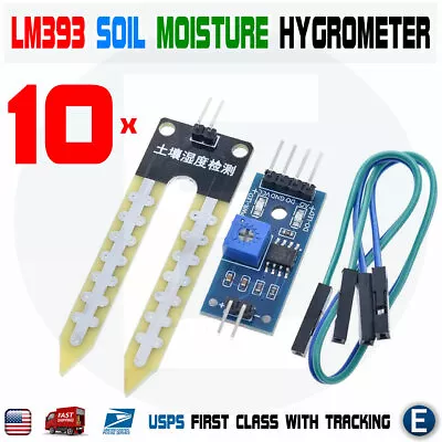 10PCS Soil Hygrometer Water Detection Module Moisture Sensor 4 Arduino DIY LM393 • $9.93