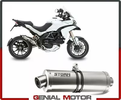 Exhaust Storm By Mivv Muffler Gp Steel For Ducati Multistrada 1200 2014 14 • $358.65