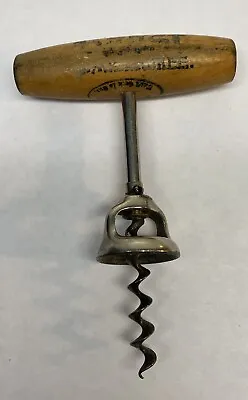 Vintage Pabst Beer Wooden Cork Screw Tap Milwaukee Wisconsin Well Worn • $13.75