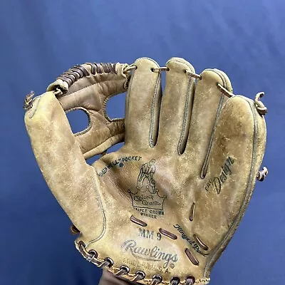 VTG Rawlings Mickey Mantle Triple Crown Winner Baseball Glove MM9 Yankees • $119.95