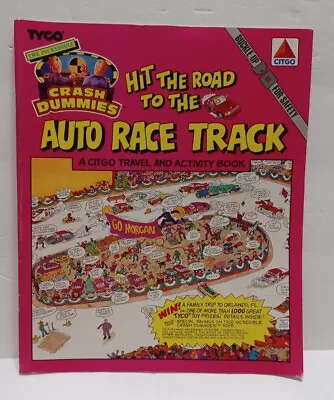 1991 Vintage Crash Test Dummies Citgo Travel Activity Book 90s Auto Race Track • $10