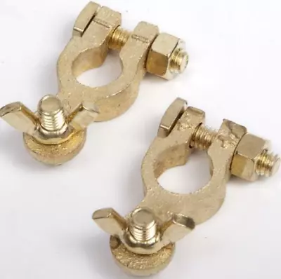 2 Pack  08504 Super Start Brass Marine Battery Terminals Brass Wing Nut Terminal • $12.99