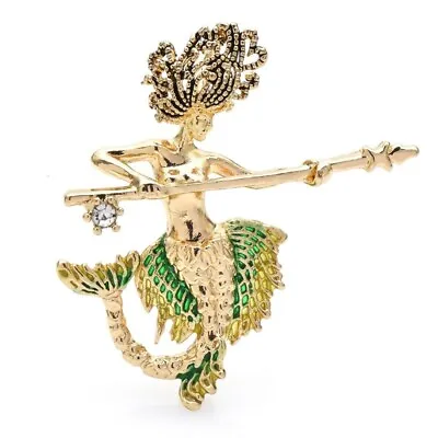 Enamel Mermaid Brooches Women Men Vintage Lady Party Casual Pin Jewelry Gifts • $4.22