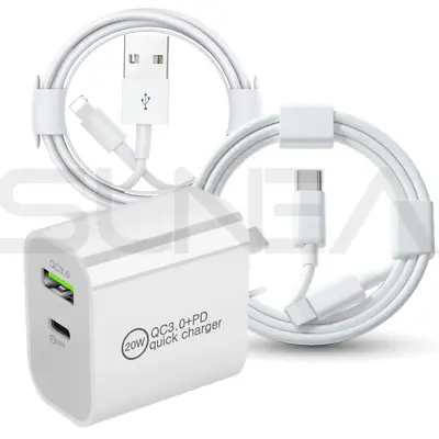 DUAL USB Wall Charger Fast PD Power Adapter Type C QC3.0 For Android IPhone IPad • $17.50