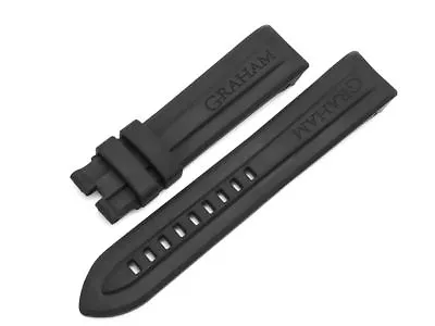 $379.95 • Buy Brand New Genuine Replacement Black Rubber Watch Band For Graham Swordfish Big 1