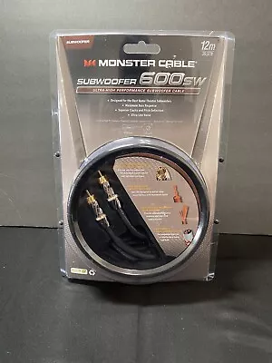 Monster Cable 600SW Subwoofer Audio Cable 8M (26Ft)  Ultra High Performance NEW • $49.99
