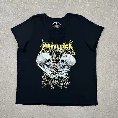 Metallica Torrid T Shirt Women Size 3 Black Short Sleeve Band Tee Casual Ladies • $22.39