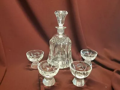 Nachtmann Germany Mid Century Decanter And Four Cordials Coupe Glasses • $110