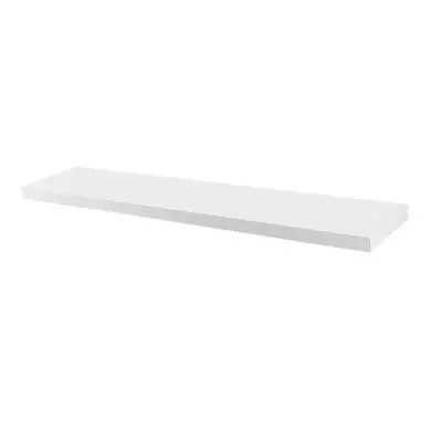 £20.99 • Buy 1x White 120cm Floating Wall Shelf - Wooden Shelves Storage Living Room Office