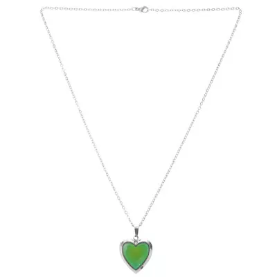 Temperature Sensing Color Changing Heart Mood Necklace Love Shape Pendant • $9.77