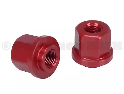 3/8  X 26T ADAPTER Axle Nuts To Fit 14mm Drop Outs (PAIR) RED • $16.99