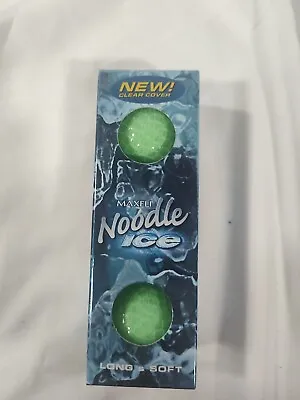 MAXFLI Noodle Ice Long Soft 3 Golf Balls Green Clear Cover New Unique Color! • $9.99