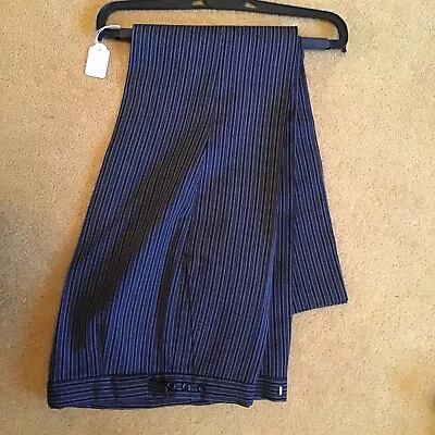 Masonic Mens Stripe Trousers.30“waist. 29 1/2” Inside Leg Black And Grey Stripe. • £20