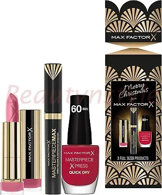 Max Factor Christmas Cracker 3 Piece Gift Set • £10.49