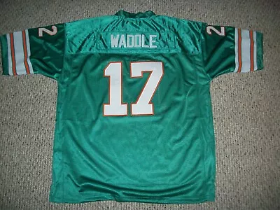 JAYLEN WADDLE Unsigned Custom Miami Teal Sewn New Jersey Sizes S-3XL ERROR • $12.05