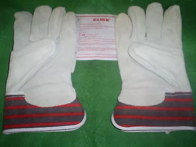 Work Gloves  Canadian Rigger Heavy Duty Chrome Leather Palm Size10 Lge 3 Pairs • £10