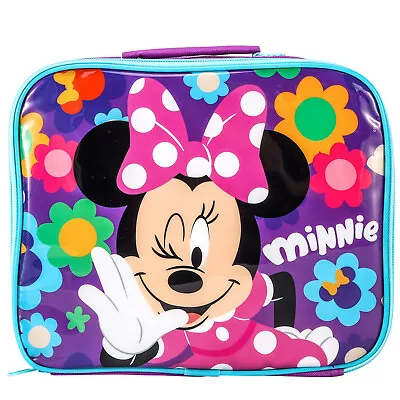 Disney Minnie Mouse Rectangular Insulated Lunch Box Bag For Boys And Girls • £12.99