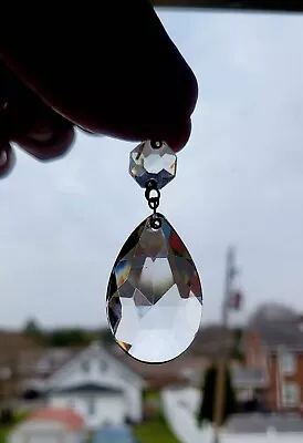 $14.99 • Buy Vintage Lot Of 10 Chandelier Lamp Crystal Teardrop Prisms Made In Czechslovakia 