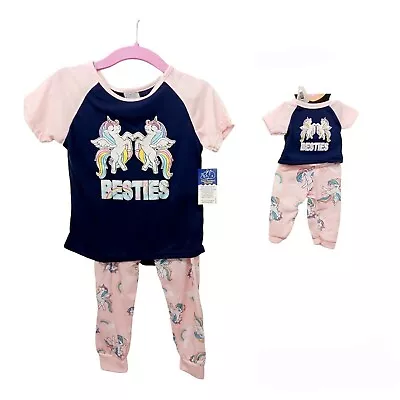 BFF & Me Girls 6/6X & 18  Doll Matching Pajama Set-Unicorn Besties • $24.99