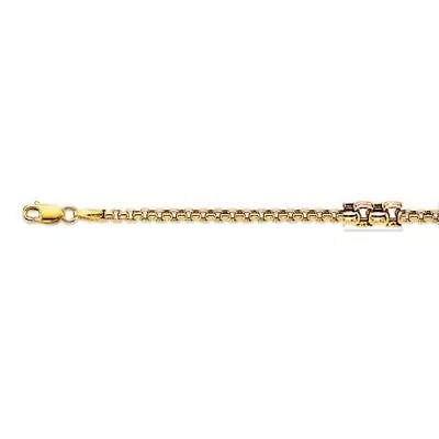 14kt Yellow Gold ROUND Box Link Pendant Chain/Necklace 20  1.3 Mm 2.3 Grams • $280.50