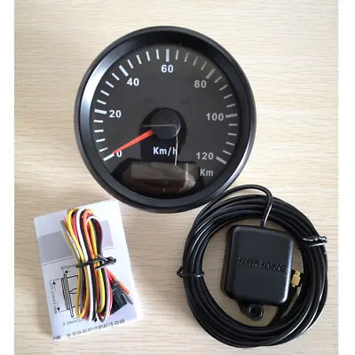 85mm Black 120KM/H GPS Speedometer With Left Right Turning Signal And High Beams • $126.50
