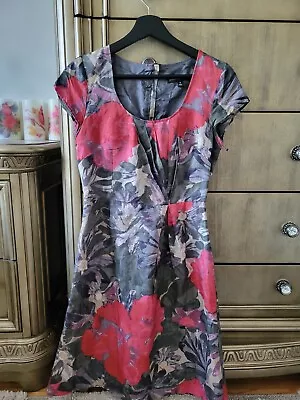 Banana Republic Mad Men Women's Floral Short Sleeve Sheath Green Dress Sz 0 • $7.99