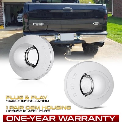 $10.82 • Buy [OE-STYLE] 80-14 Ford F150 Chrome Bezel License Plate Light Housing Replacement