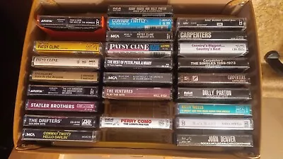 Lot 25 Vintage Cassette Tapes With Portable Case  • $24.99