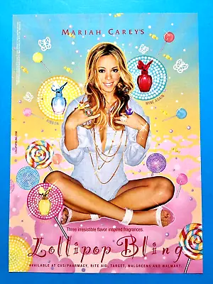 Magazine Print AD -Lollipop Fragrance MARIAH CAREY  Long Legs High Heel Shoes • £15.39