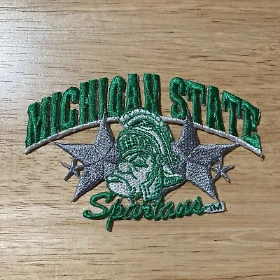 MICHIGAN STATE SPARTANS Vintage Embroidered Iron-On 3.75  X 2.5  NCAA Patch • $5.99