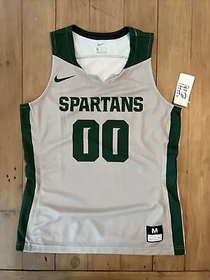 Nike Michigan State Spartans #00 Basketball Game Jersey Women's M Gray 932227 • $9.36