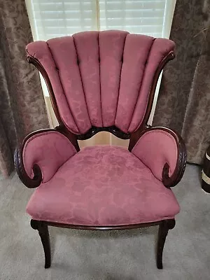 Antique 19th Century Style Victorian Parlor  Wingback Chair: Free Delivery Tampa • $498