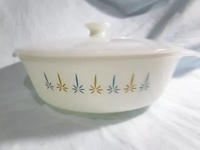 MCM Anchor Hocking Candle Glow Casserole Covered Dish 1 1/2 Qt #437 USA* • $14.97