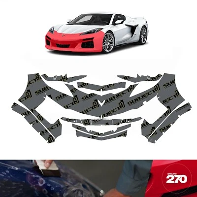 $165.99 • Buy 23 Corvette C8 Z06 Pre-Cut Front Bumper Paint Protection Clear Film PPF