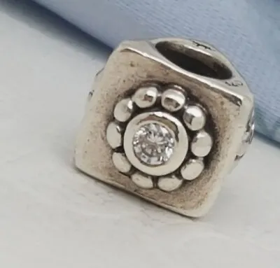 $40 • Buy Authentic Pandora Clear CZ Flower Blossom Charm 790170 Rare Retired