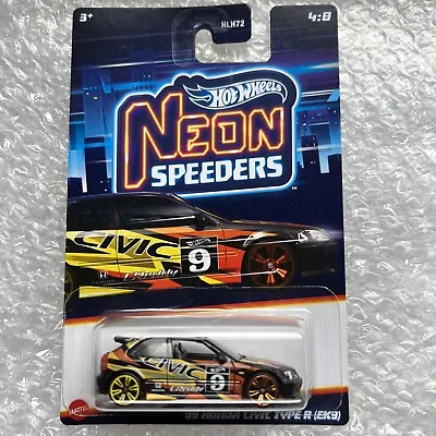 Hot Wheels Νeon Speeders  99 Honda Civic Type R EK9 + £2 For Add Protector Case • £8.99