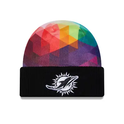 Miami Dolphins New Era Pink 2023 NFL Crucial Catch Cuffed Knit Hat • $29.99