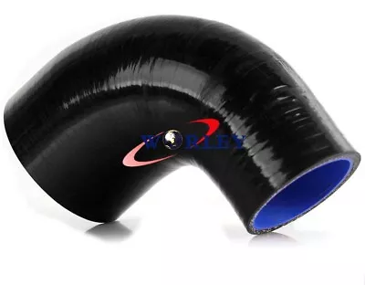 90 Degree 76mm - 102mm 3  To 4  Silicone Elbow Reducer Hose BLACK • $10.80