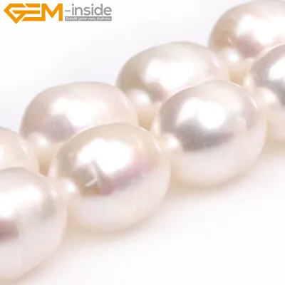 Olivary Rice Cultured Freshwater Gemstone Pearl Beads For Jewelry Making 8-9mm • £8.16