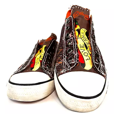 Ed Hardy | Slip On Shoes | Sneaker |  |  Size 8 EU 39 | Gold • $35