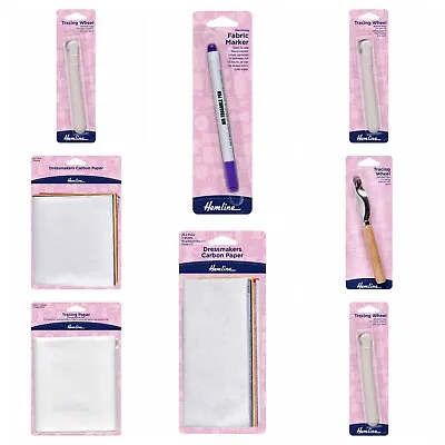 £1.95 • Buy HEMLINE Dressmakers Carbons Tracing Paper Squared Paper Tracing Wheels Pens Tool