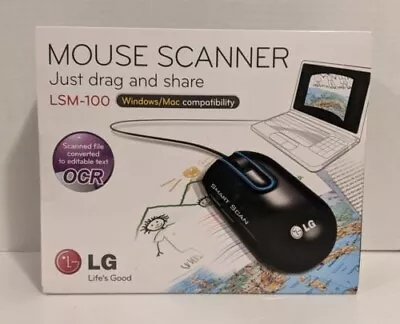 LG LSM-100 Mouse Scanner Smart Scan Black MCL1U 1200 DPI Mac / Windows XP / 7 • $12.25