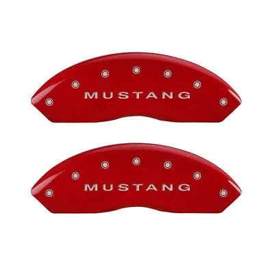 MGP 4 Caliper Covers Engraved Front Mustang Engraved Rear S197/Bar & Pony Red F • £339.24