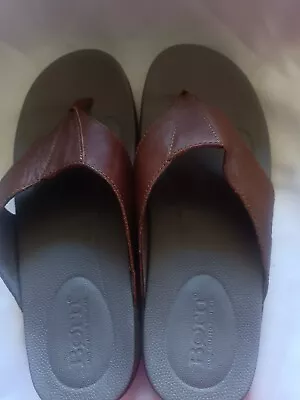 BORN Flip Flop  CEDRO  Leather Sandal Mens 12 M Brown Brand New • $35