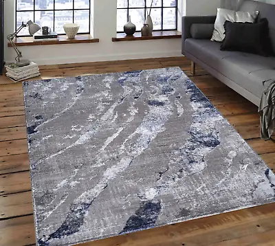 Living Room Large Rugs Bedroom Hallway Runner Round Shiny Rug Carpet Hera • £39.50