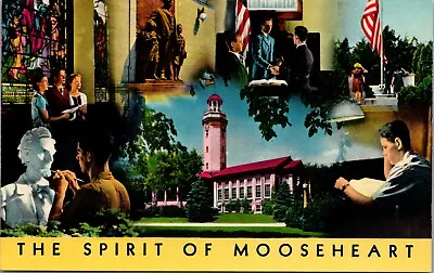 The Spirit Of MooseheartIL Kane County Illinois Linen Postcard Vintage 1962 • $5.50