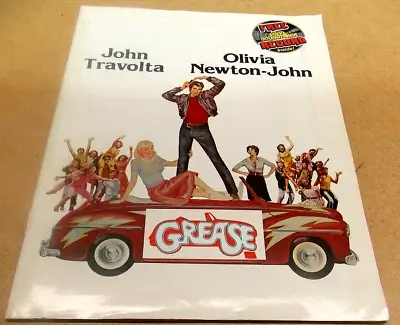 GREASE 1978 John Travolta Olivia Newton John Original Movie Program  Flexi Vinyl • $28.99