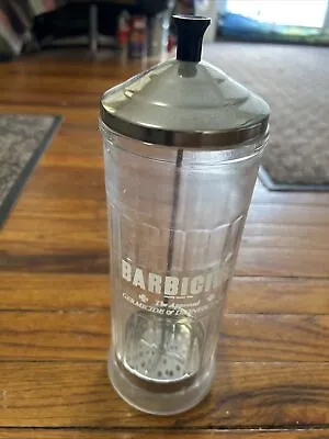 Vintage Barbicide Glass Container Germicide Disinfectant Barber Jar 11 1/2 • $18